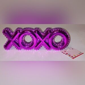 Momentum Brands Valentine XOXO Metallic Fuchsia Bubble Letters Sign - NEW!